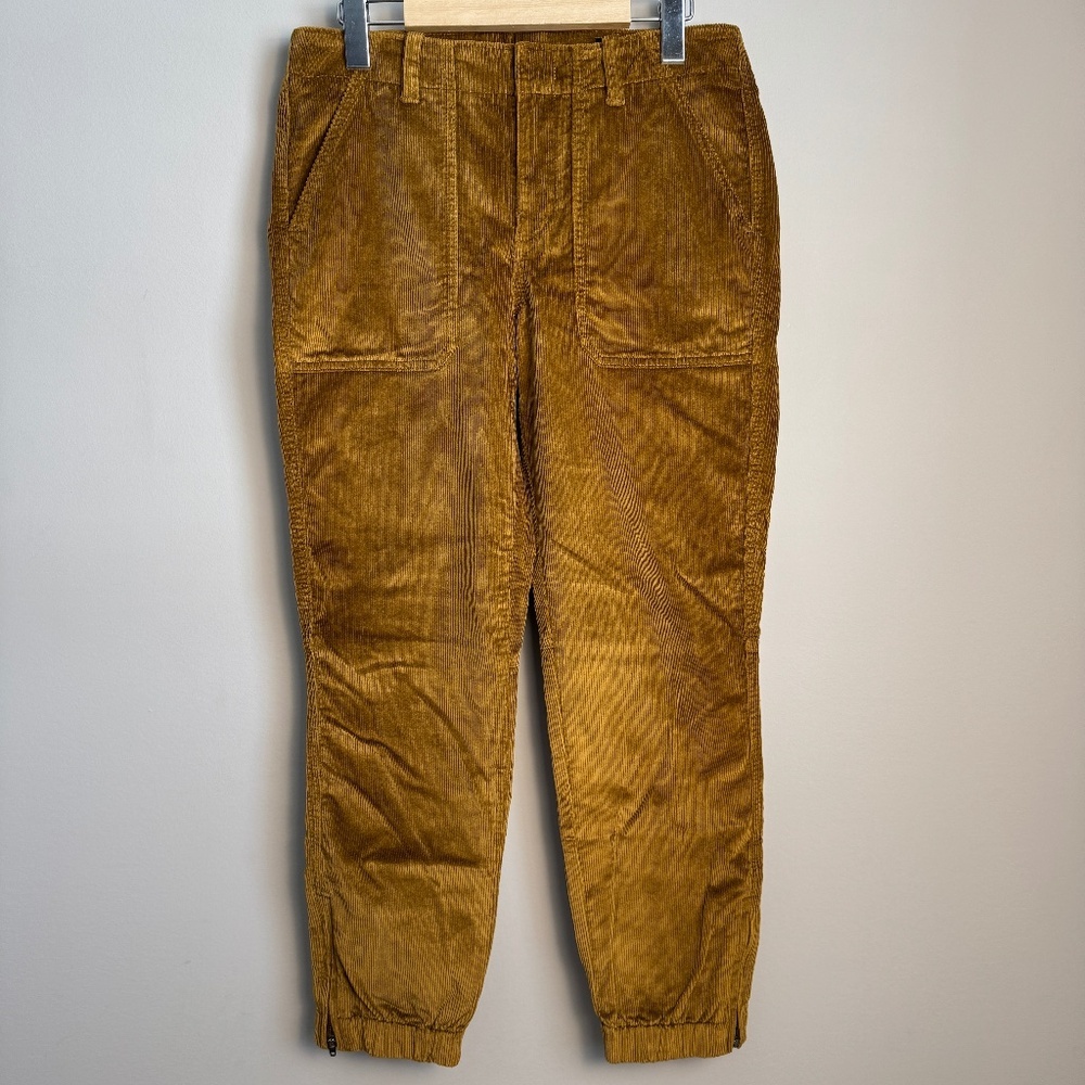 Banana Republic Women's‎ Jogger Style Corduroy Ankle Zip Pants Sz 6 Copper Brown